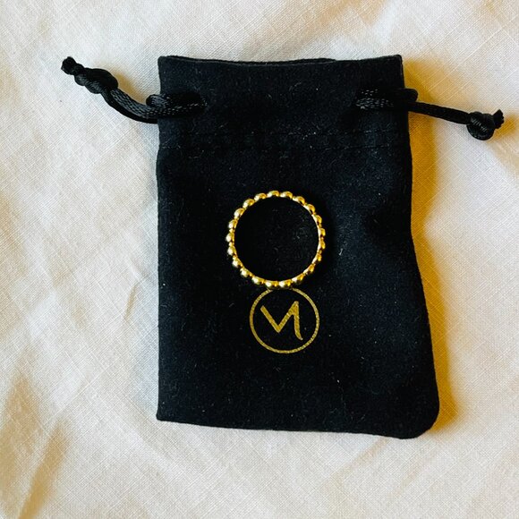 Mejuri Metallic Sphere Ring 18K Gold Vermeil over 925 Silver Size 6 - Picture 5 of 5